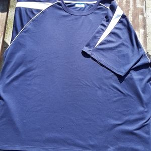 Blue & white jersey knit shirt 5X-6X